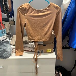 brown cross cross long sleeve